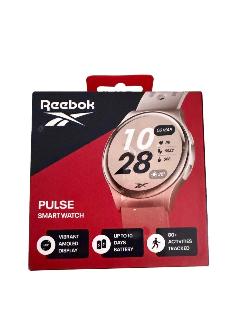 Reebok Pulse Smart Watch AMOLED Display Heart Rate Monitor Victory Gold New